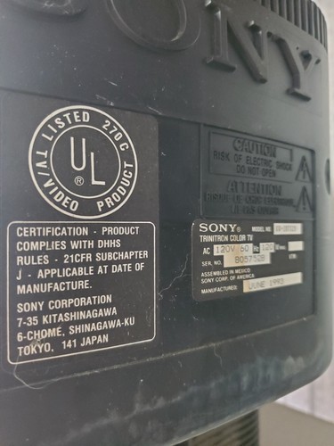 Sony trinitron kv - 20", kv-20ts29