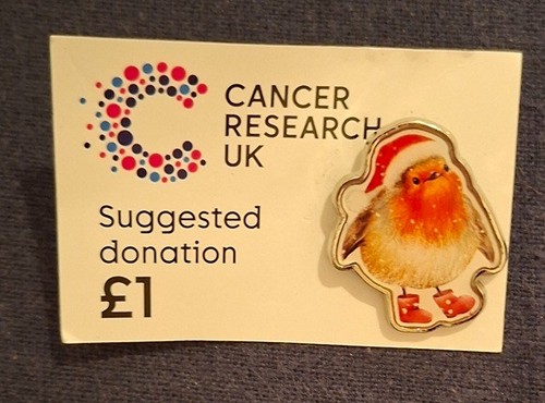 Cancer research pin badge - research,
