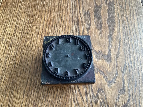 Vintage school clock face - vintage, ink