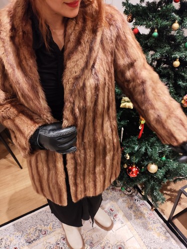Vintage french 1950 fur coat - vintage,