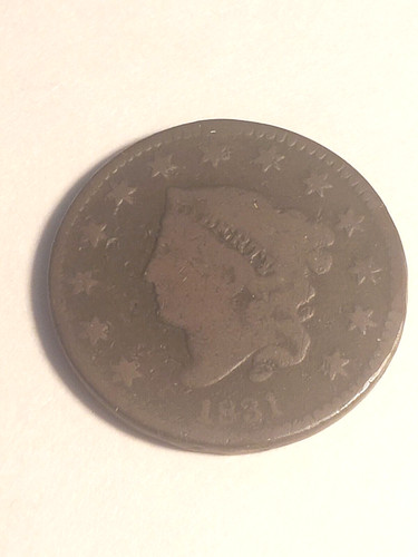 Coronet large cent 1831 - coronet,