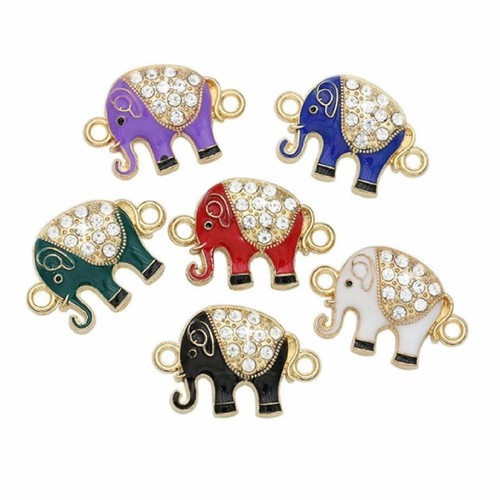 Elephant pendant charm enamel - elephant,