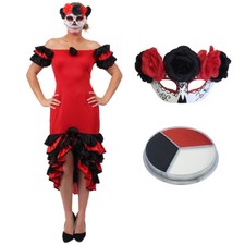 LADIE RED RUMBA DRESS MASK