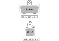 Pair of ceramic front brake pads YAMAHA 1700 V MAX 1700 2009 -2010 321 TROFEO