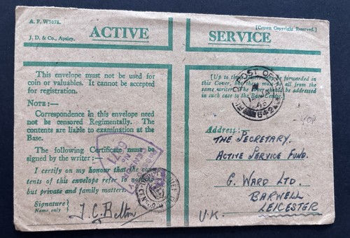 Ww2 active service - service, envelope