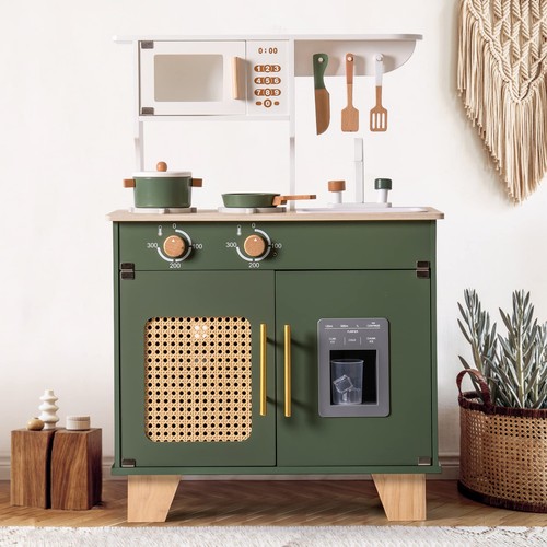 Wooden toy kitchen playset - toy,