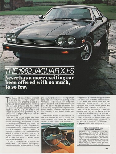 1982 jaguar xjs - jaguar, xjs: