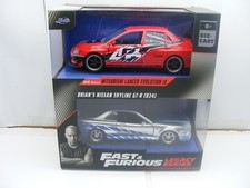 Jada Toys:  Mitsubishi Lancer Evolution IX  +  Skyline GT-R [R34]  Twin Pack