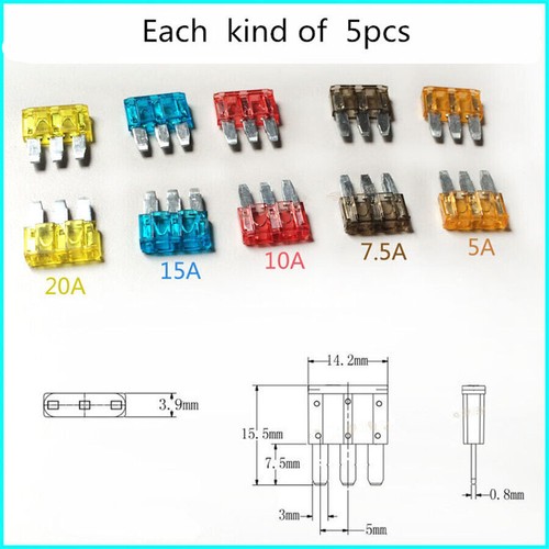 25pcs micro3 fuse - 25pcs, car