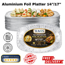 Large aluminium foil platters - aluminium,
