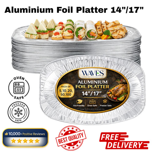 Large aluminium foil platters - large,
