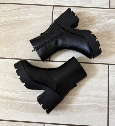 Womens black chunky platform - chunky,