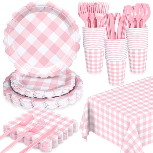 176 pcs pink - pink, white