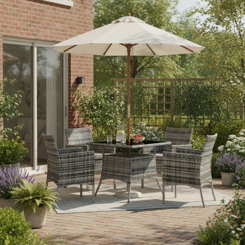 Rattan outdoor dining table - rattan,
