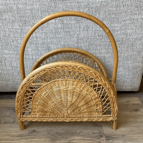 Vintage rattan bamboo cane - rattan,