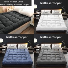 Hotel Quality Mattress Topper 10cm Deep Thick Single Double King Super All Sizes