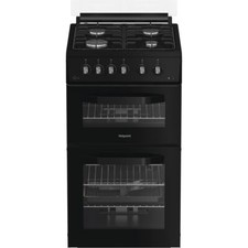 Hotpoint HDG5GDCB Gas Cooker with Gas Hob 50cm Free Standing Black A+/A New