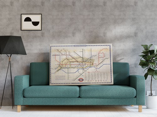 Retro london tube map - retro,