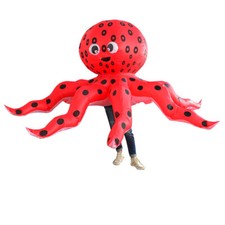 Adult Inflatable Octopus Costume Halloween Party Cosplay Blow up Fancy Dress Red