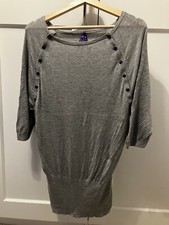 Seraphine Jumper dress Tunic Size 8 Grey Maternity/nursing Breastfeeding 