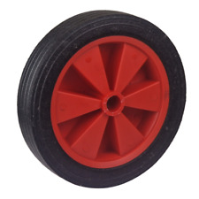 Solid Wheel Red Plastic Rubber