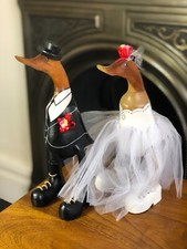 Wooden Bride Groom Duck