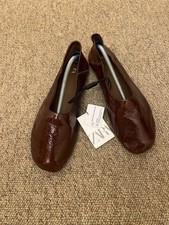 Zara Genuine Patent Leather Soft Ballerinas/Flat Shoes UK6 EU39 New With Tags