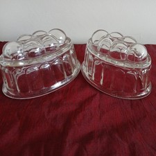 2 Vintage Pressed Glass Jelly
