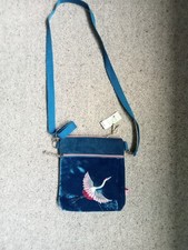 Blue Velvet Small Crossbody Shoulder Bag