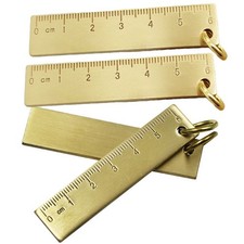 4PCS 6cm Small Brass Rulers