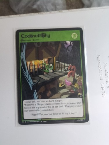 Neopets coconut shy uncommon - neopets,