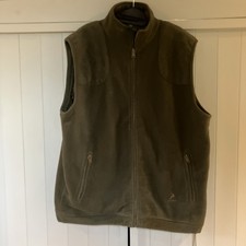 PG Field Mens XL Green Sherpa Fleece Full Zip Lined Gilet Fishing Hunting