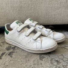 Adidas Stan Smith CF Hook Loop Laceless Touch Fastener White Green Sz 13