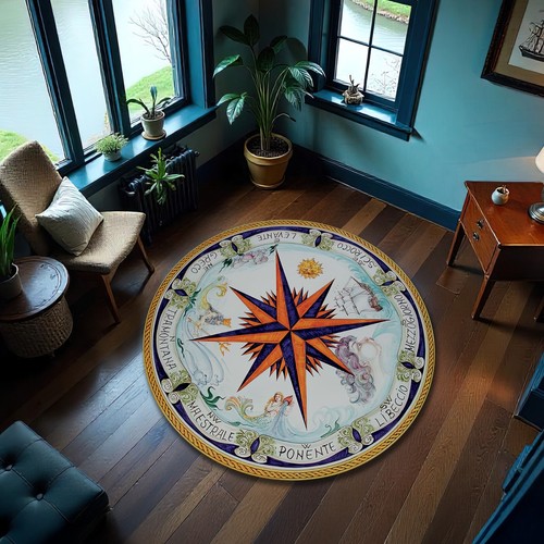 Rustic nautical compass - rustic,