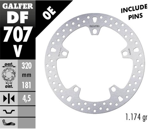 Galfer front brake disc round - galfer,