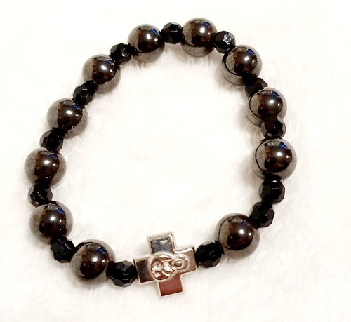 Bracelet rosary metal beads - metal,
