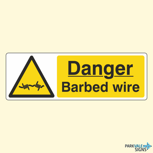 Danger barbed wire signs - danger,