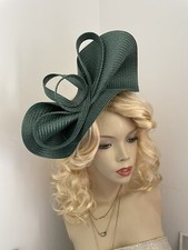 Fascinator Sage Dark Green
