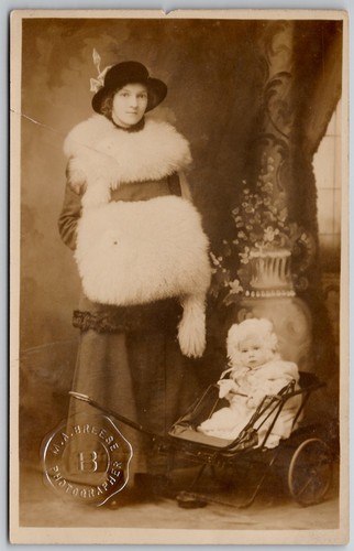 Edwardian studio portrait rppc - studio,