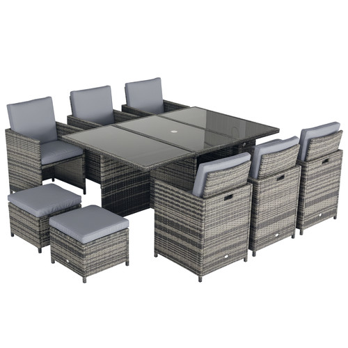 Outsunny 11pc garden - 11pc, rattan