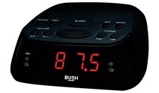 Bush Alarm Clock Radio AM FM Compact Digital Display CR07PL Black 9173196