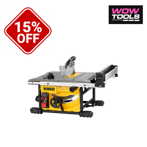 Dewalt 210mm compact table saw - table,