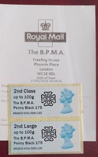 POST & GO THE BPMA PENNY BLACK 175 MACHIN COLL/SET MA13  MALTESE CROSS LOGO