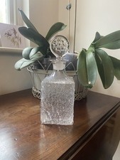 Whitefriars Glacier Square Decanter by Geoffrey Baxter Vintage