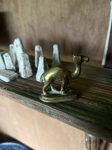 Vintage brass camel figurine - camel,