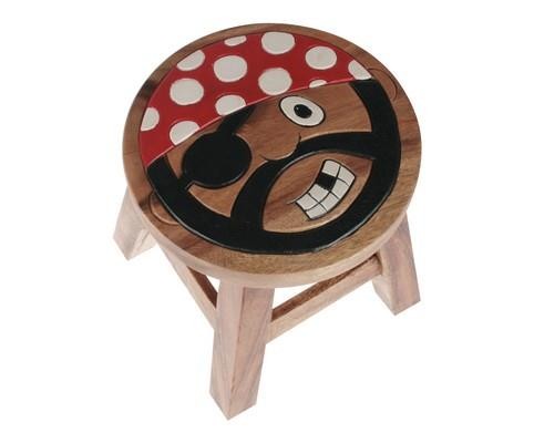 Wooden kids stool pirate - kids,
