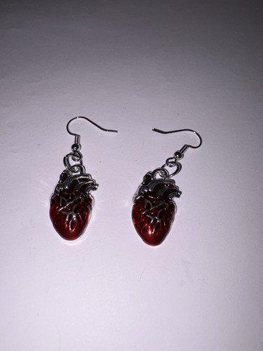 Heart earrings and adjustable - heart,