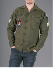 MEN'S JOHN LENNON US ARMY VINTAGE VIETNAM SHIRT COTTON BIKER CASUAL SLIM JACKET