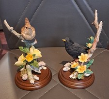 Country Artists Birds X2    Blackbird  01774 and Wren 01770