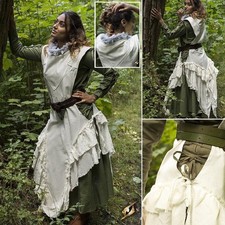 Medieval Raven Dress, White
